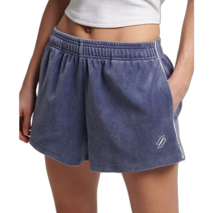 Superdry - S Logo velours short - Dames - Korte broeken