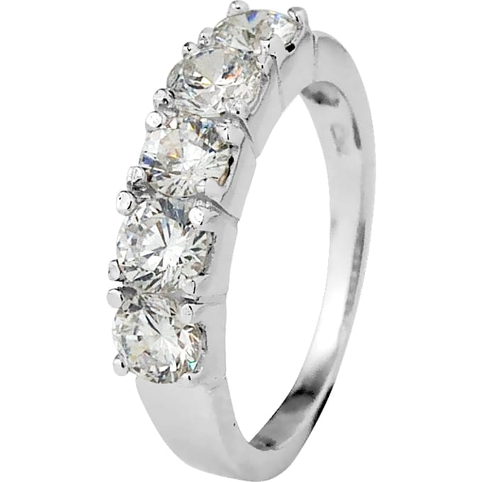 Trilogy ring zirkoniumoxides sieraden zilver 925 - trilogie