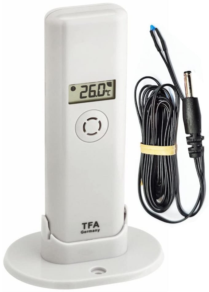 Draadloze Thermo-hygro Zender met Externe Temperatuursensor voor Verwarming