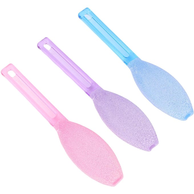 3 stuks Voetschuurvijlen Pedicure Tool Ergonomisch Multifunctioneel Hielvoetvijl Manicure Tool white