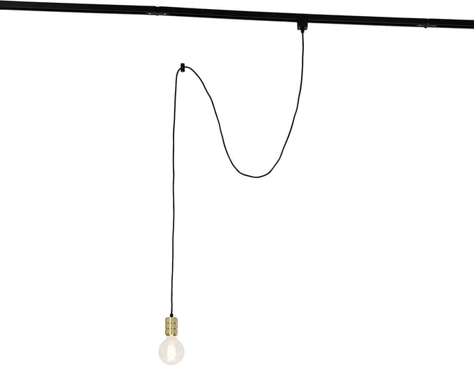 QAZQA Hanglamp met rail ophanging goud - Cavalux