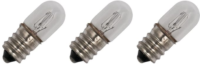Signaallamp E12 130V 2.6W - 20 mAh - 3 stuks - T13 Gloeilamp Ø13mm - 33mm - 2500K - Dimbaar