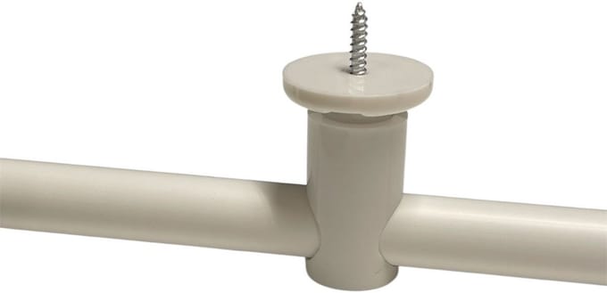 Intensions moderne middensteun roede - ø 13 mm - wit pvc - plafondmontage - 2 stuks