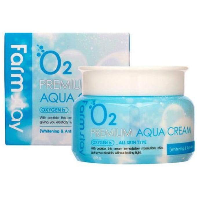 Farm Stay O2 Premium Aqua Crème 100g + WILLEKEURIG CADEAU white