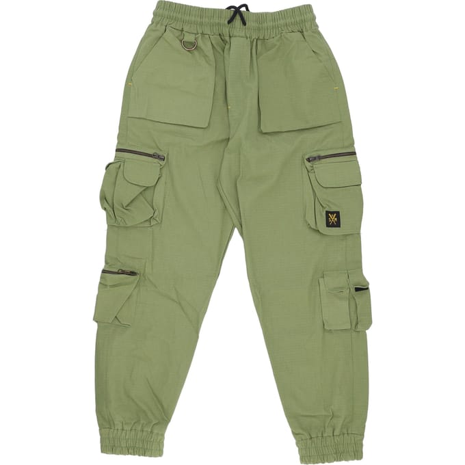 Lange heren cargo joggingbroek militair groen