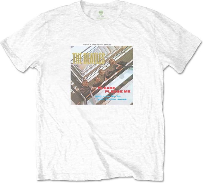 The Beatles - Please Please Me Gold Heren T-shirt - M - Wit