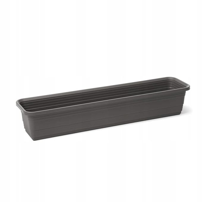 Bona Balkonbak 80 cm Antraciet - Lamellen Design