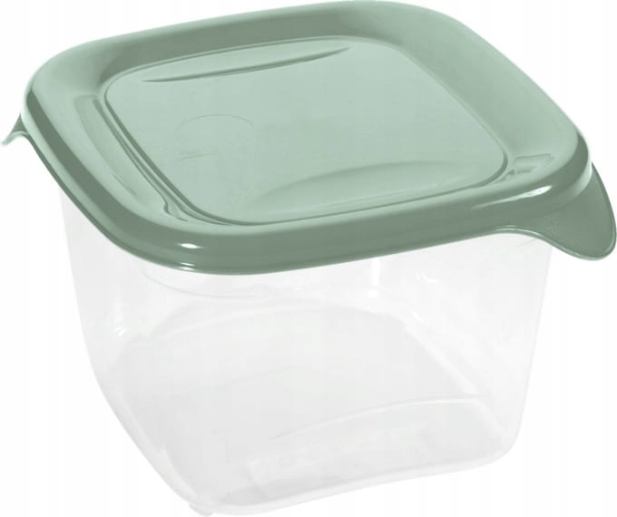 Curver Fresh & Go Kwadratische Voedselcontainer 1,2L - Transparant/Groen