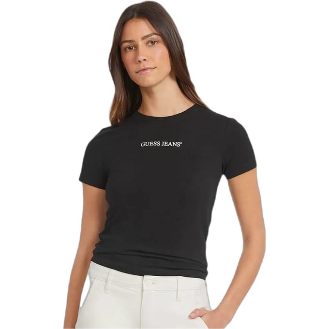 Slim T-shirt met bedrukt logo voor dames Guess