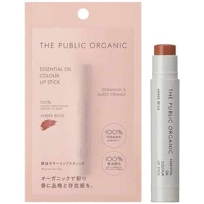 THE PUBLIC ORGANIC - Essential Oil Color Lip Stick Amber Beige