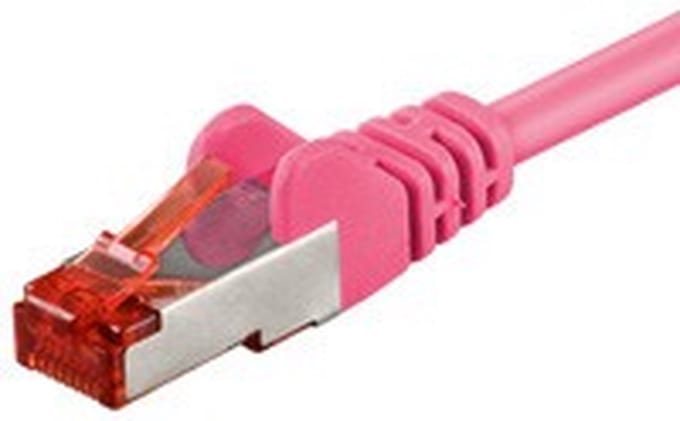 Danicom CAT6 S/FTP (PIMF) patchkabel - 3 meter roze - netwerkkabel - internetkabel - UTP kabel - RJ45 - 1000 mbit/s