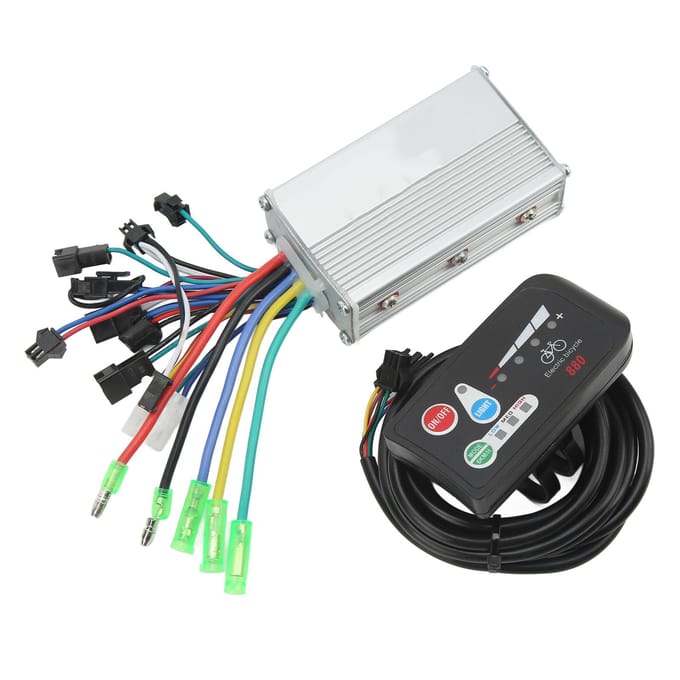36V Motor Borstelloze Controller 250W 350W met 880 LED Display Meter Motor Controller Kit Voor Elektromobiel white