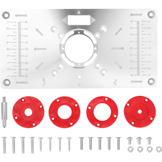 Multifunctionele aluminiumlegering freestafel inzetplaat trimmer graveermachine gereedschap houtbewerking veelkleurig