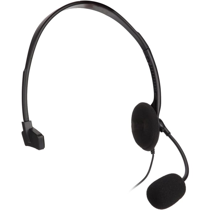 Casque téléphonique S480 avec prise 3,5 mm et réduction du bruit, casque d'écoute réglable pour service client à une oreille