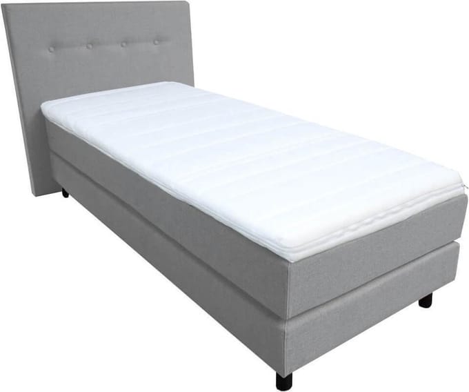 Slaaploods.nl Dana - Boxspring inclusief matras - 80x210 cm - Grijs