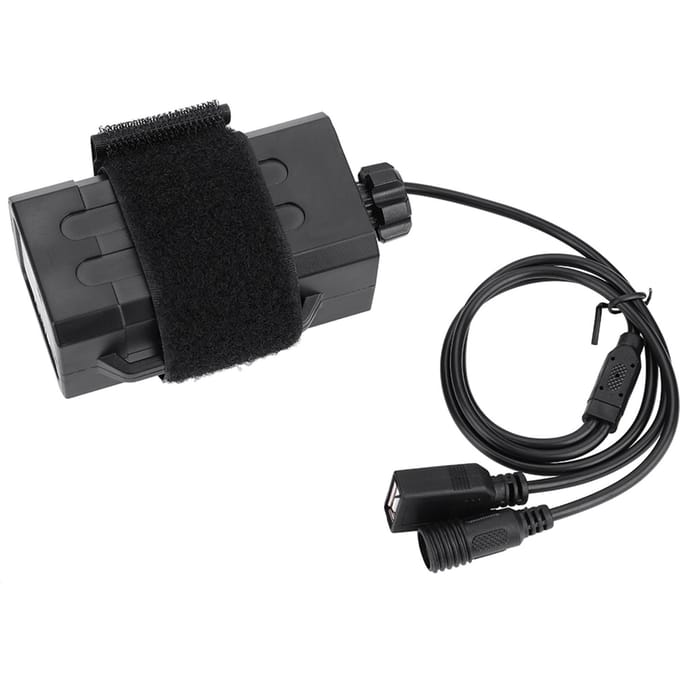 18650 Waterdichte Batterijpakket Behuizing Cover USB DC Dubbele Interface Voor Fiets Fietslamp black
