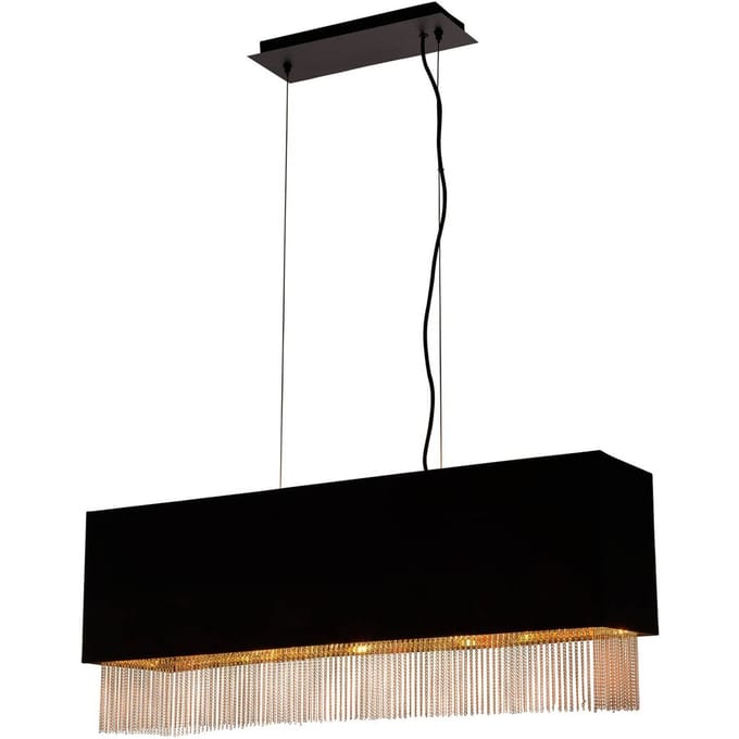 Searchlight Hanglamp Fringe, langwerpig