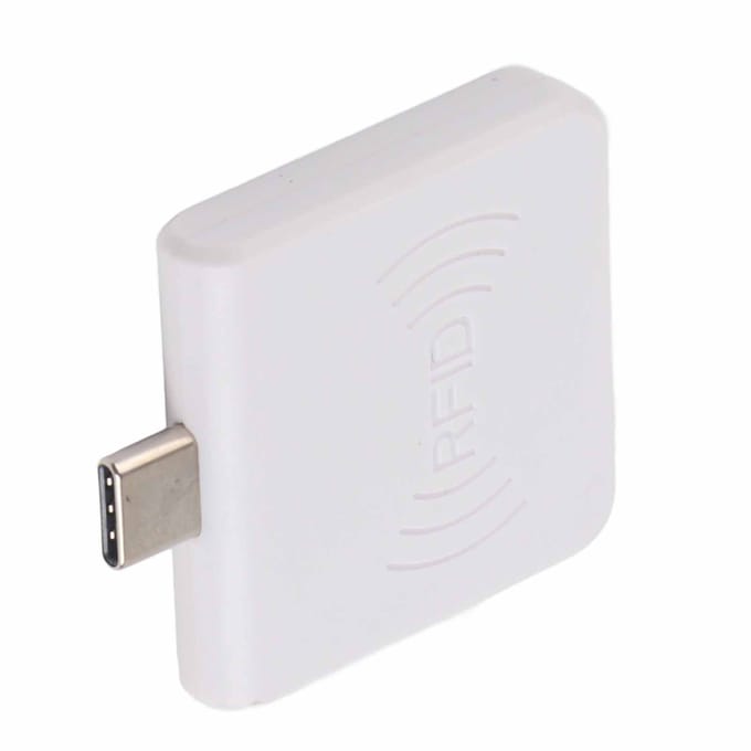 Contactloze Kaartlezer Hoge Frequentie ID Mobiele Telefoon Smart Mini Kaartlezer Mini Type C Wit wit