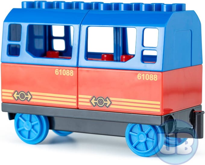 Uniblocks treinwagon - Rode wagon voor uitbreiding - 1,5+ jaar