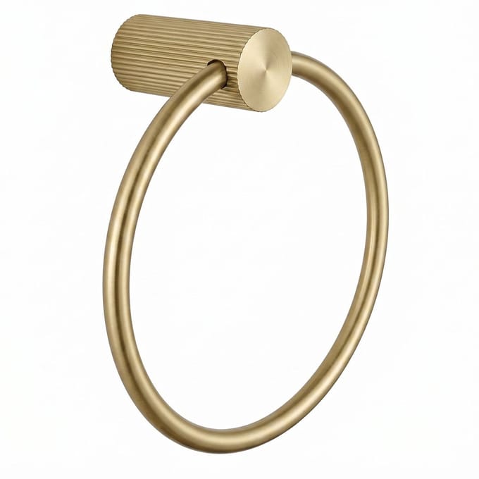 Rea - Badkamerhanger Ring 64106 Solo Brush Gold - 6,5 x 16 x 16,7 cm