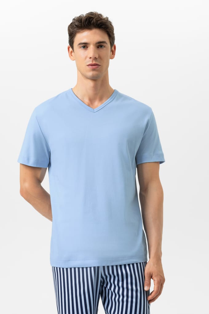 mey Herren T-Shirt Serie Solid Night