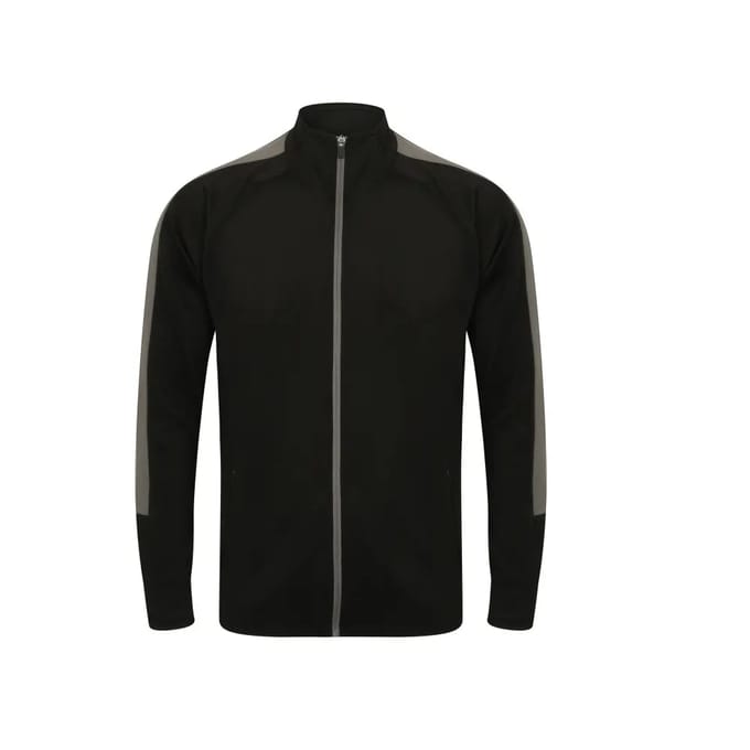 Unisex Tracksuit-top met ritssluiting Black/Gunmetal - M