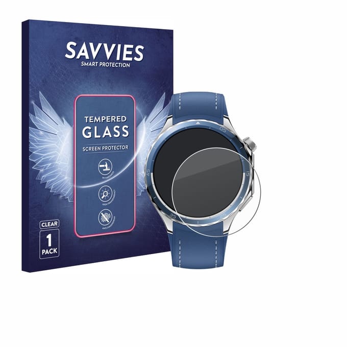 Savvies - Glas Screenprotector voor Oppo Watch X2 - Gehard Beschermglas 9H