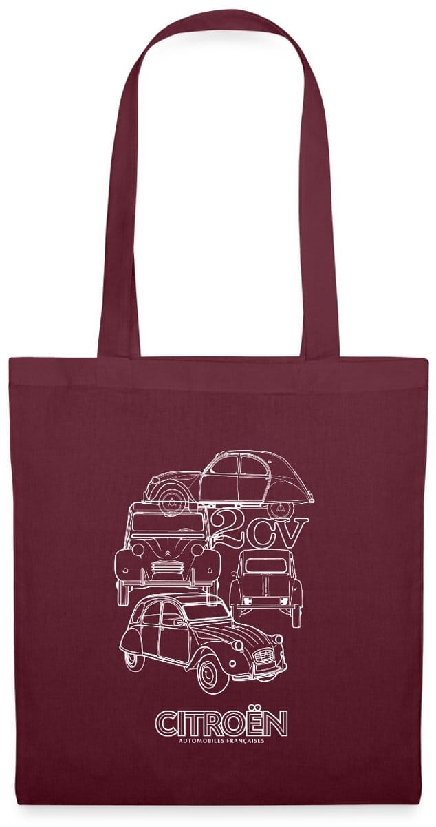 Citroën 2CV Modellen Schetsen Tas Van Stof Schoudertas