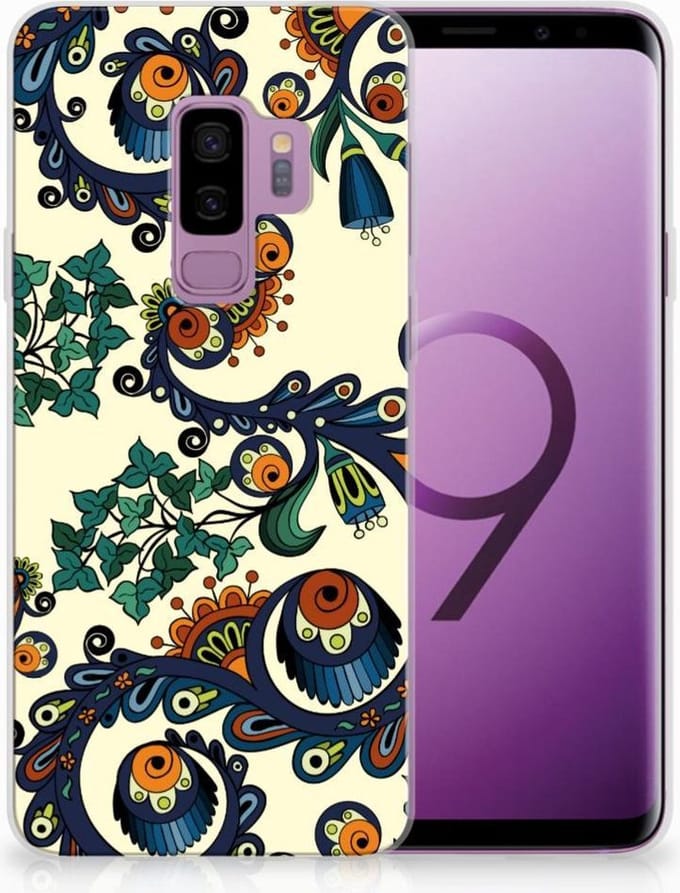 Siliconen Hoesje Samsung Galaxy S9 Plus Barok Flower