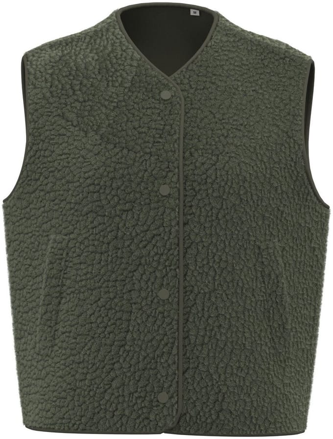 Spasso Mouwloos sherpa damesjasje SP604 - Forest Khaki - M