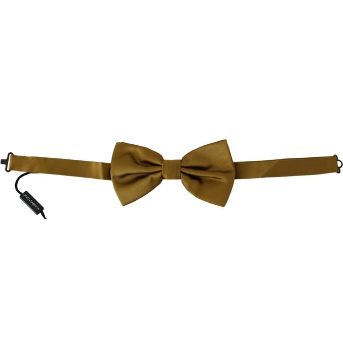 Dolce & Gabbana Geel Mosterd 100% Zijde Vlinder Papillon Heren Strik