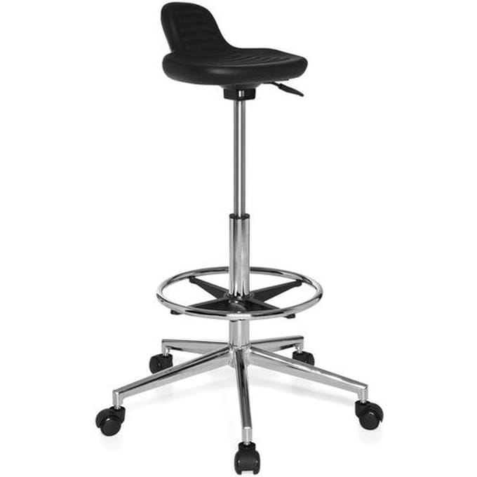 hjh office - Top Work 03 - Bureaustoel - Werkkruk - Stahulp - Zwart