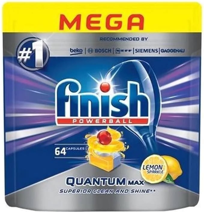 Finish - Vaatwas - Powerball - Lemon Sparkle - 64Capsules/992g