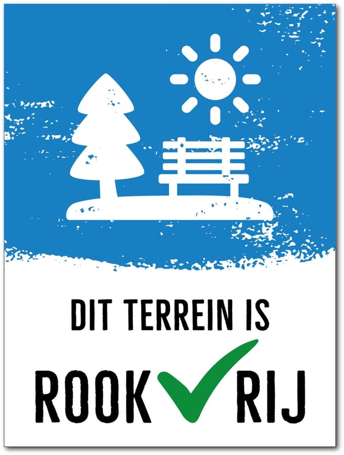 Dit Terrein is ROOKVRIJ - Bord 30x40 cm - Forex