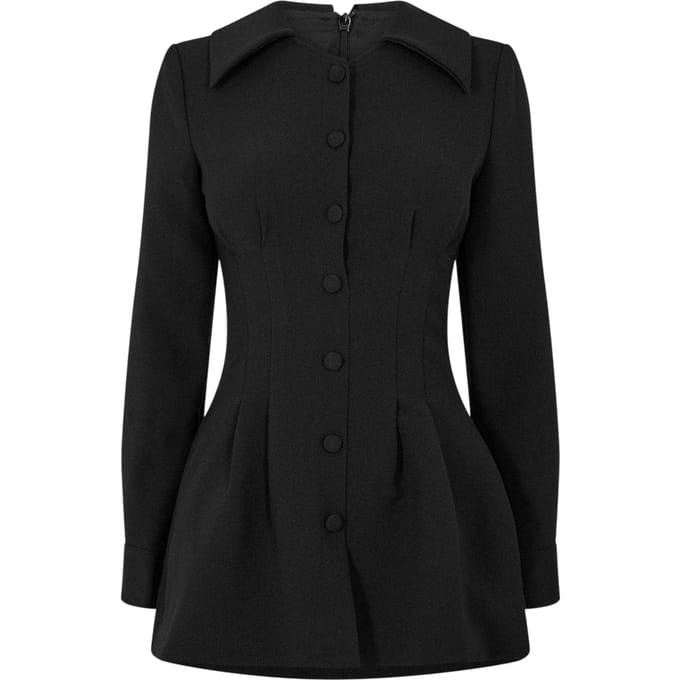 Odd Muse Dames: De ultieme mini-shirtjurk (Zwart)