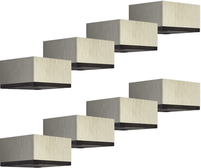 8x meubelpoten MOTEL 65 x 65 mm hoogte 35 mm RVS-look van SOTECH