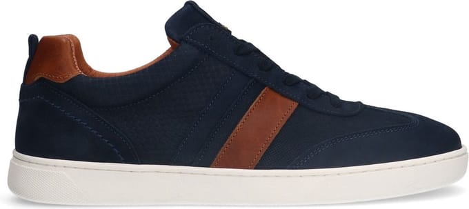 No Stress - Heren - Blauwe nubuck sneakers - Maat 40