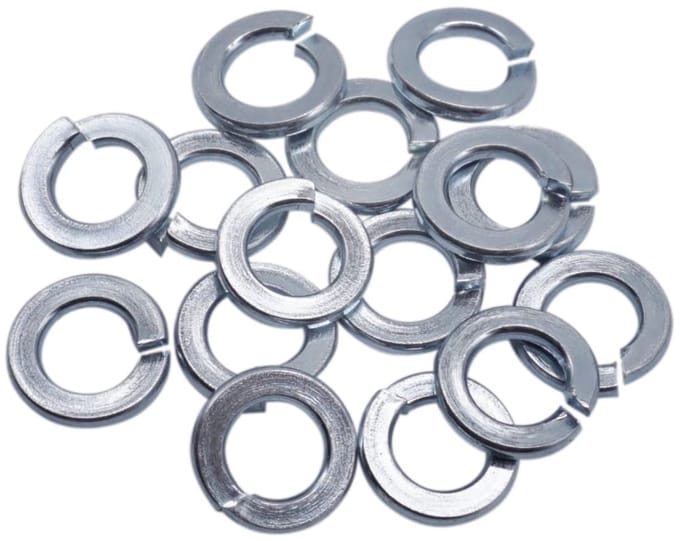 (Pack van 250 stuks) DIN 127 veerringen M8, metalen sluitringen, splitveersluitring (250, M8)