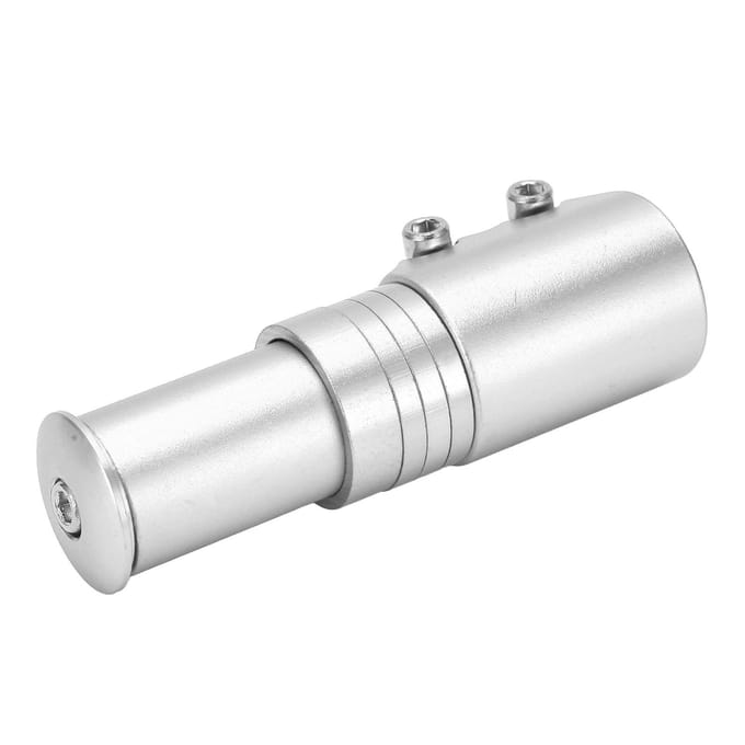 Potence Riser VTT Alliage d'Aluminium Adaptateur Riser de Guidon de Vélo pour Fourche 28.6mm 1.13in Argent argenté