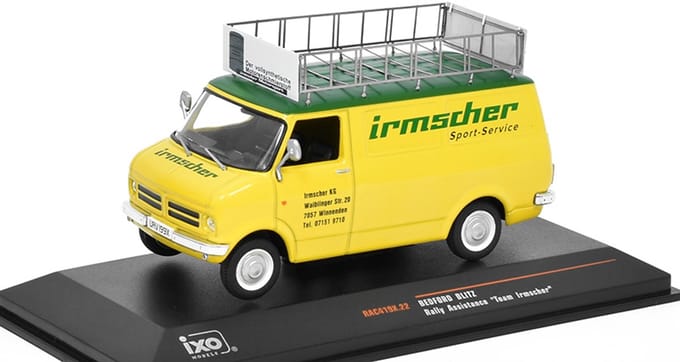 Modelauto Bedford Blitz Rally Assistance Team Irmscher yellow - Schaal 1:43