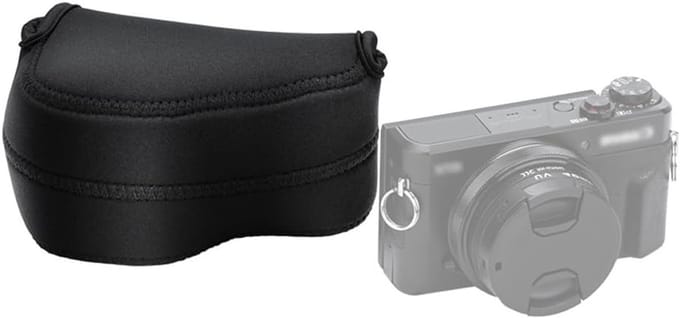 Zwarte Neopreen Camera Tas voor Sony A6500/A6300/A6000 met 16-50mm lens en bescherming tegen schokken en krassen