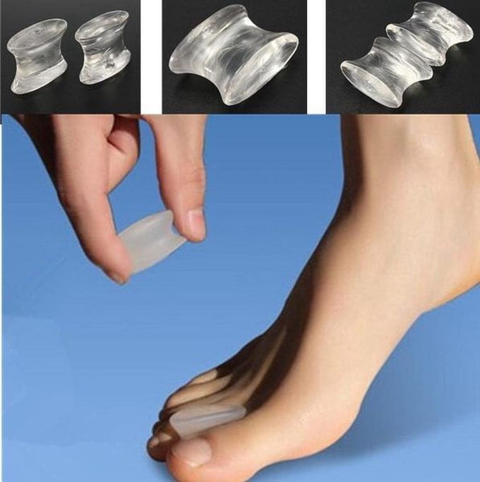 LOUZIR Teenspreider Tenenspreider Hallux Valgus Siliconen 2 Stuks