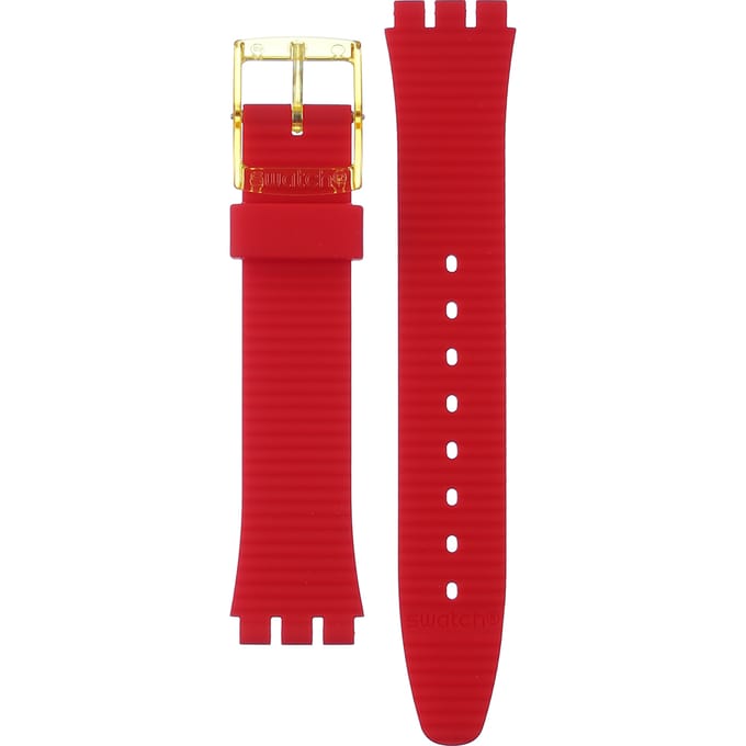 Swatch Plastic - Originals Medium (34mm) /Access/Solar/Musicall/Stop - G/SK/SL/SR/SS/SO28 AGR185 GR185 Retro-rosso Horlogeband
