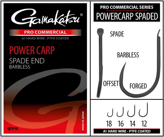 Gamakatsu - Haken PRO-C Powercarp Spade A1 PTFE BL - Gamakatsu