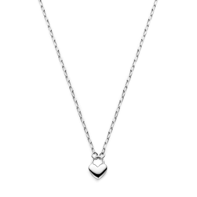 YO&NO Ketting hartje - Sieraden Vrouw - 41 + 5 cm - Dames - Gerhodineerd 925 zilver