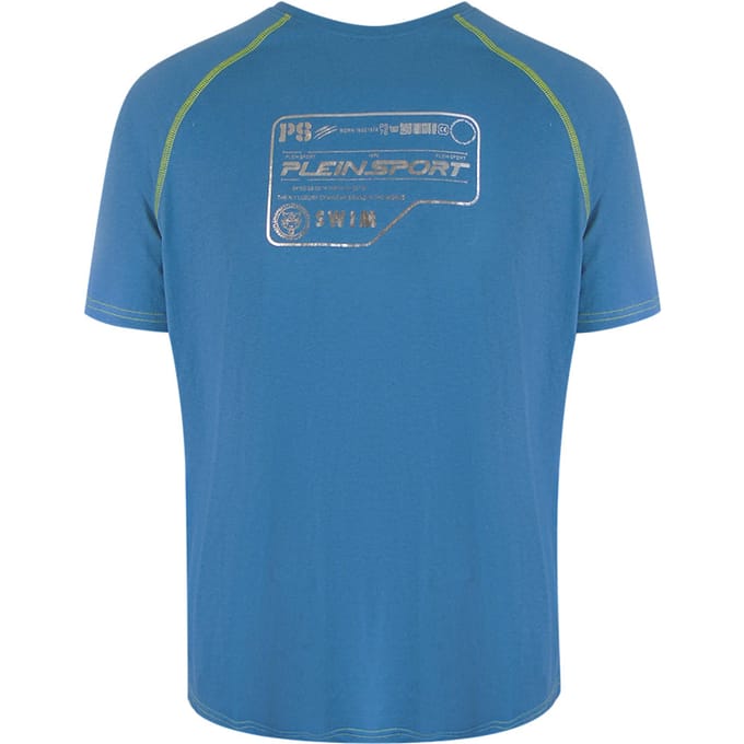 Prestatie Korte Mouw Logo T-shirt in Teal