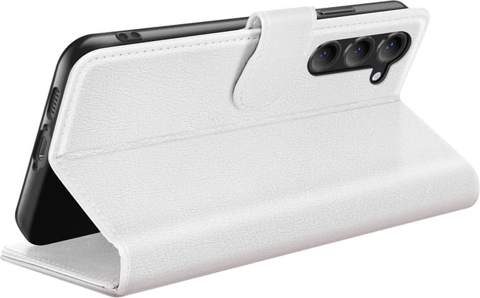 Zanae, Hoesje geschikt voor Galaxy S23 Plus - Wallet Case & Magneetsluiting, Wit