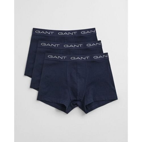 Gant Boxershorts Trunk 3-Pack Donkerblauw (navy) - Maat L - Heren