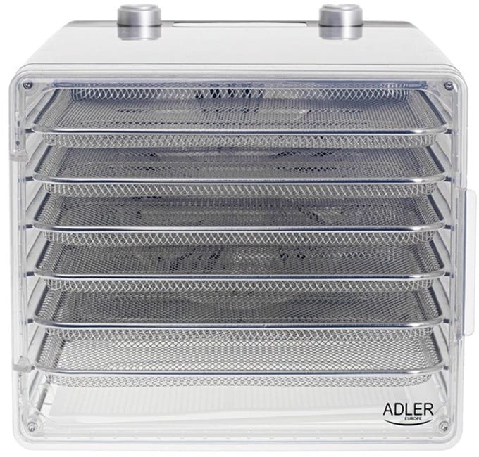 Adler AD 6660 Voedseldroger - 6 Programma’s - 30-75°C - Timer tot 48u - Inklapbaar - 6 RVS Lades