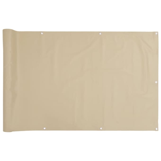 vidaXL - Balkonscherm - Oxford - textiel - 90x400 - cm - beige